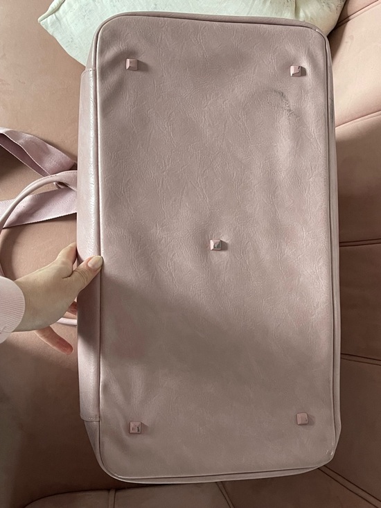 Beis The Weekeneder Bag in Atlas Pink, Blush Pink Travel Duffel Bag - Picture 5 of 5